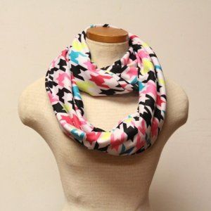 Colorful Houndstooth infinity scarf